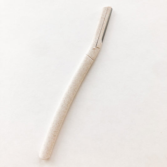 Biodegradable Wheat Straw Eyebrow Razor Trimmer - Eco Friendly Sustainable Facial Dermaplaning Razor - Set of 3